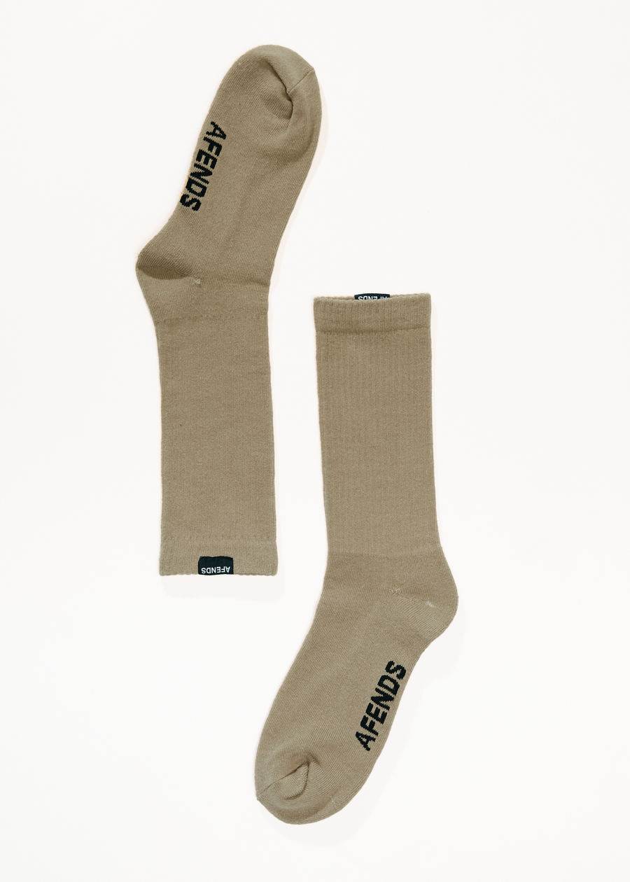 AFENDS Mens Everyday - Socks One Pack - Fossil