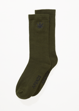 AFENDS Mens Happy - Socks One Pack - Military - Afends mens happy   socks one pack   military 
