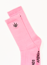 AFENDS Mens Happy - Socks One Pack - Pink - Afends mens happy   socks one pack   pink 
