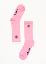 AFENDS Mens Happy - Socks One Pack - Pink - Afends mens happy   socks one pack   pink 