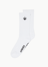 AFENDS Mens Happy - Socks One Pack - White - Afends mens happy   socks one pack   white