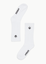 AFENDS Mens Happy - Socks One Pack - White - Afends mens happy   socks one pack   white