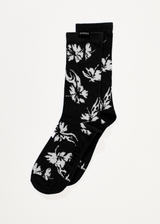 AFENDS Mens Hibiscus - Socks One Pack - Black - Afends mens hibiscus   socks one pack   black 