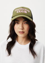 AFENDS Womens Gardening Club - Trucker Cap - Military - Afends womens gardening club   trucker cap   military 