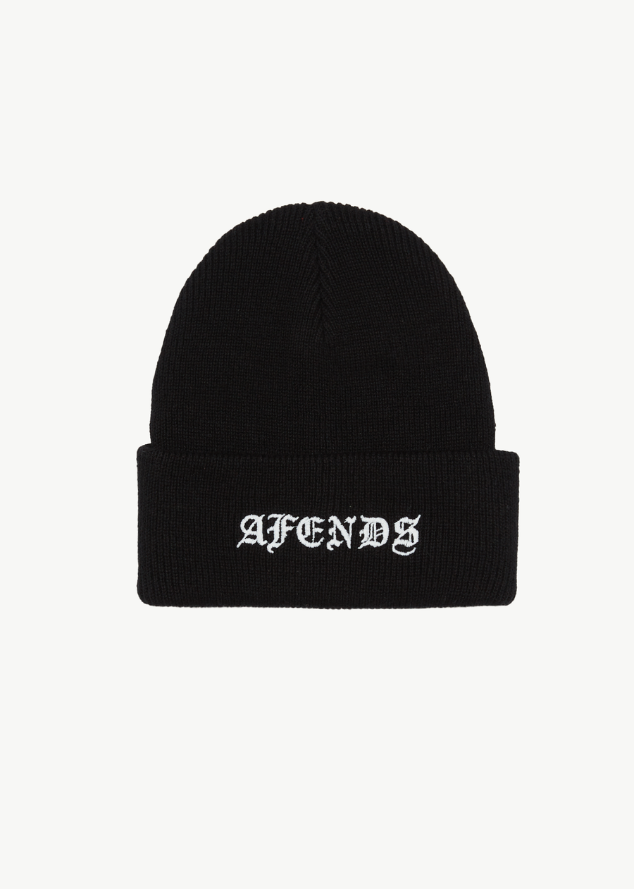 AFENDS Mens Gothic - Beanie - Black 