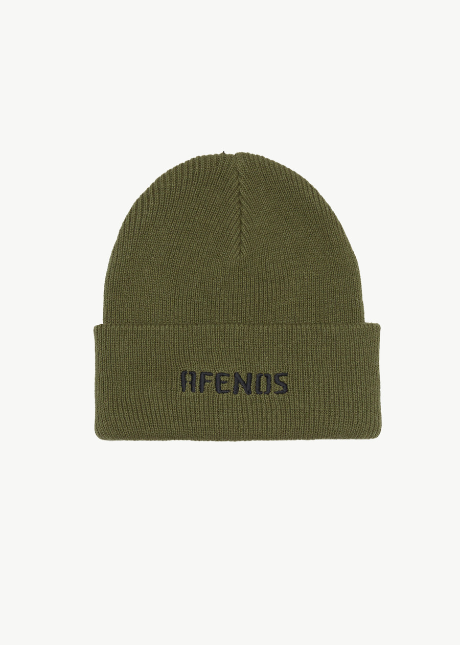 AFENDS Mens Questions - Beanie - Military 