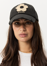 AFENDS Womens Bloom - Panelled Cap - Black / Tan - Afends womens bloom   panelled cap   black / tan