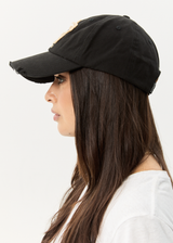 AFENDS Womens Bloom - Panelled Cap - Black / Tan - Afends womens bloom   panelled cap   black / tan