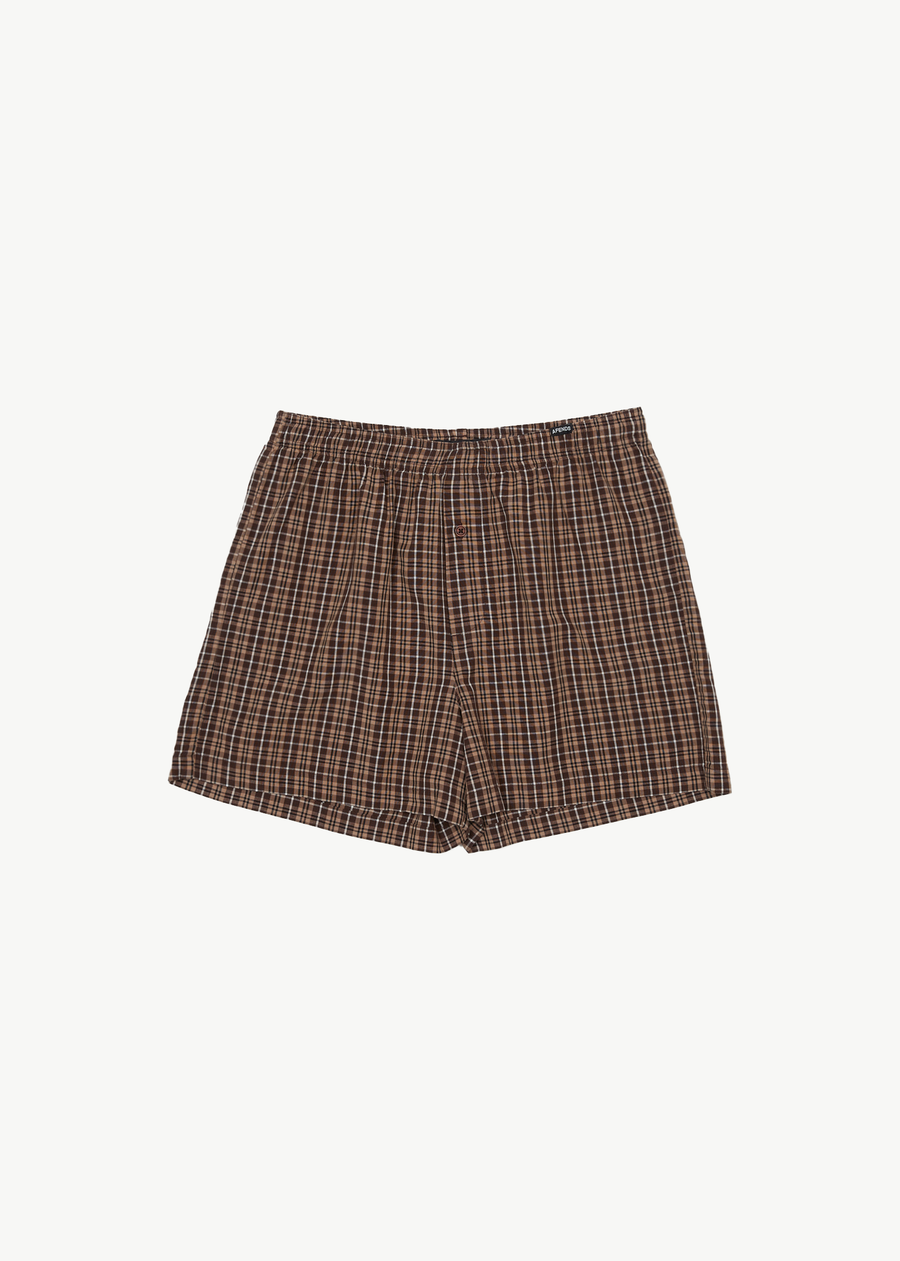 AFENDS Mens Hometown - Boxer Short - Coffee