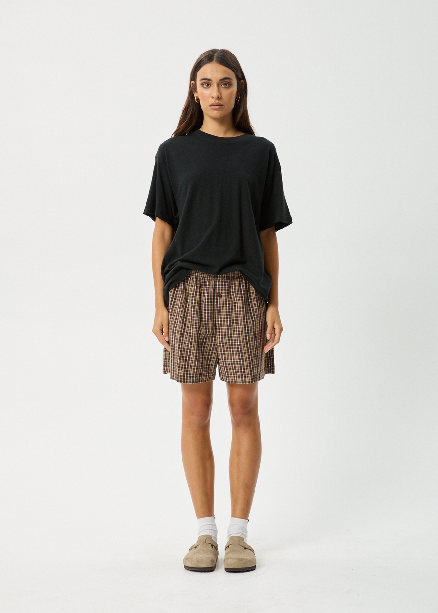 AFENDS Mens Hometown - Boxer Short - Coffee