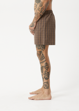 AFENDS Mens Hometown - Boxer Short - Coffee - Afends mens hometown   boxer short   coffee