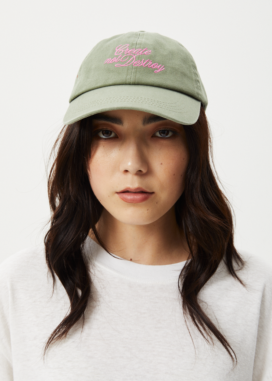 AFENDS Womens Create - Panelled Cap - Olive 
