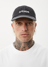 AFENDS Mens Vinyl - Six Panel Cap - Black - Afends mens vinyl   six panel cap   black 