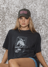 AFENDS Womens Disco Rodeo - Trucker Cap - Gunmetal - Afends womens disco rodeo   trucker cap   gunmetal 