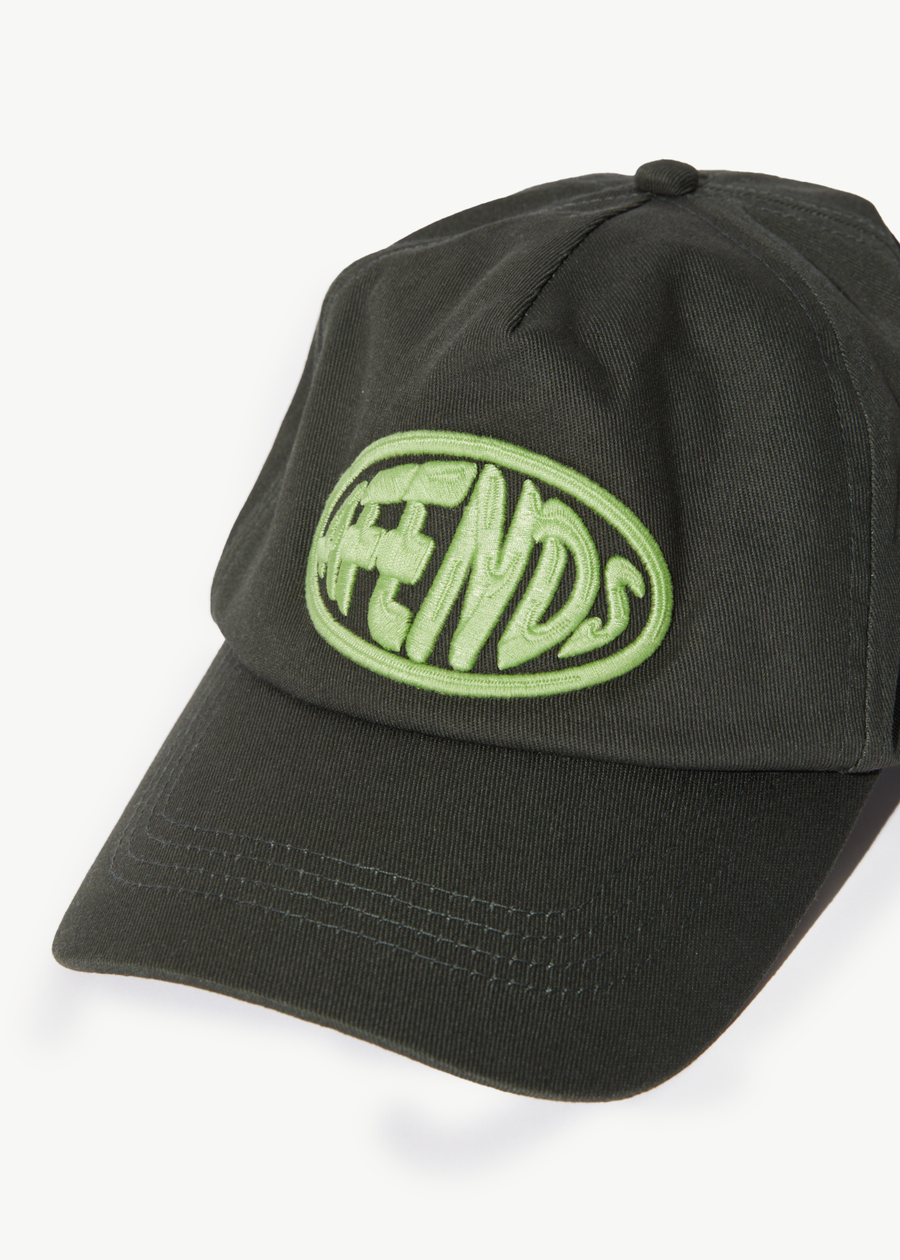 AFENDS Mens Frogga - Five Panel Cap - Charcoal 