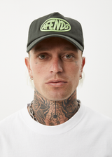 AFENDS Mens Frogga - Five Panel Cap - Charcoal - Afends mens frogga   five panel cap   charcoal 