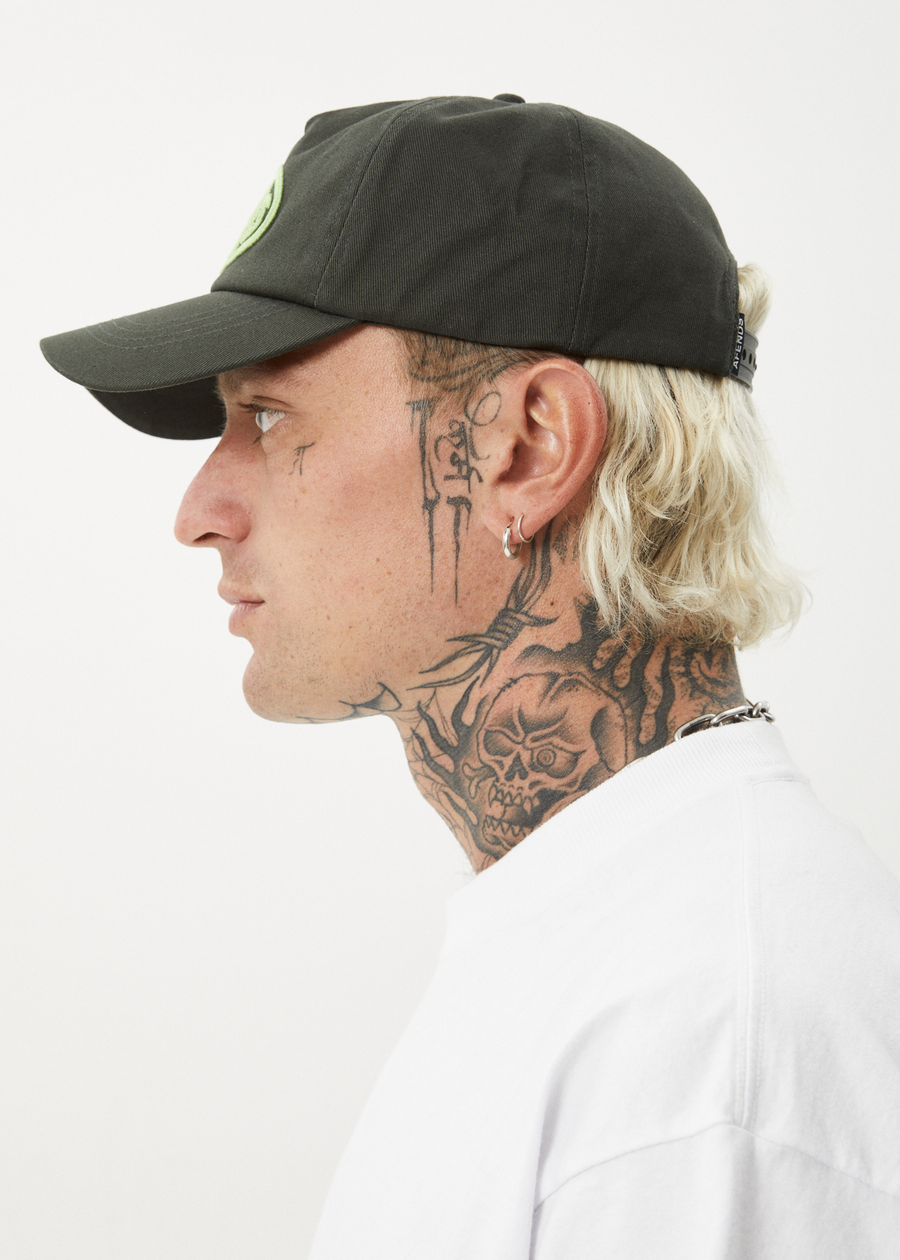 AFENDS Mens Frogga - Five Panel Cap - Charcoal 