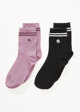 AFENDS Womens Inferno - Socks Two Pack - Grape - Afends womens inferno   socks two pack   grape 