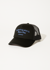 AFENDS Mens Byron Trip - Trucker Cap - Black - Afends mens byron trip   trucker cap   black 