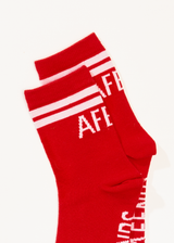 AFENDS Womens Split - Socks Two Pack - Tomato - Afends womens split   socks two pack   tomato 