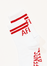 AFENDS Womens Split - Socks Two Pack - Tomato - Afends womens split   socks two pack   tomato 
