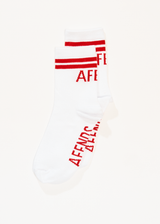 AFENDS Womens Split - Socks Two Pack - Tomato - Afends womens split   socks two pack   tomato 