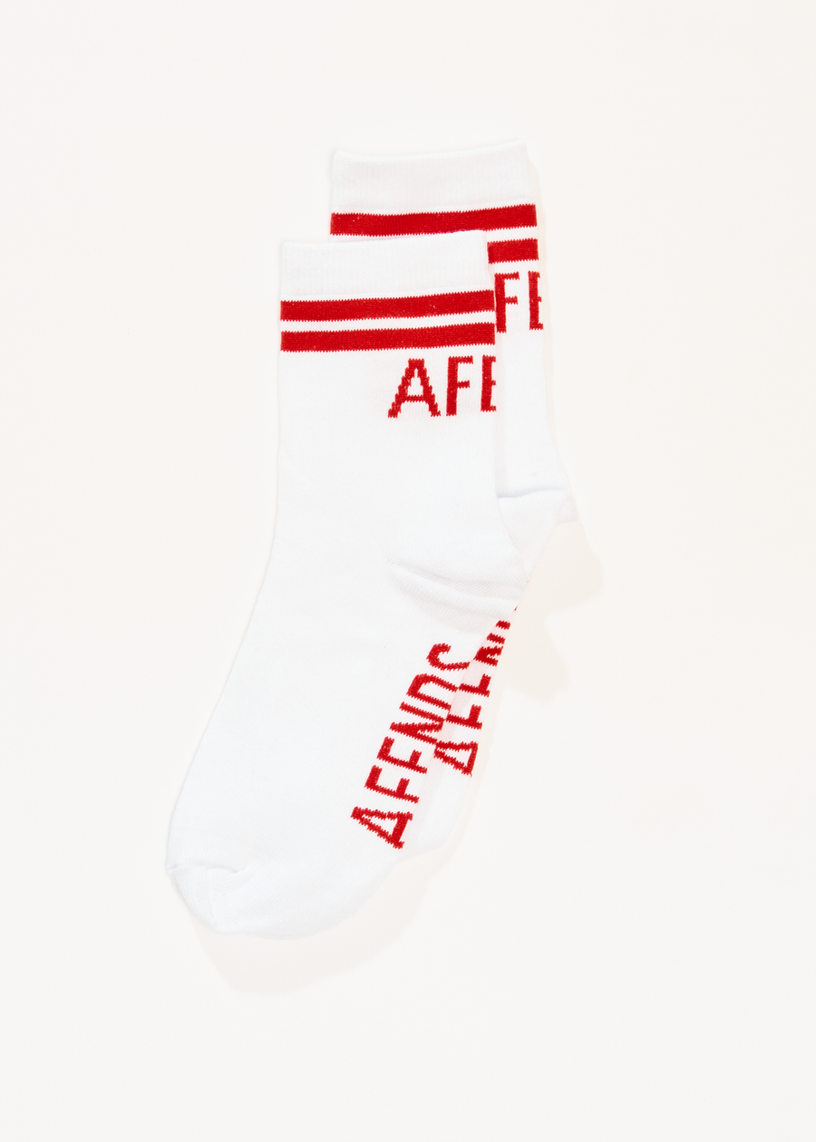 AFENDS Womens Split - Socks Two Pack - Tomato 
