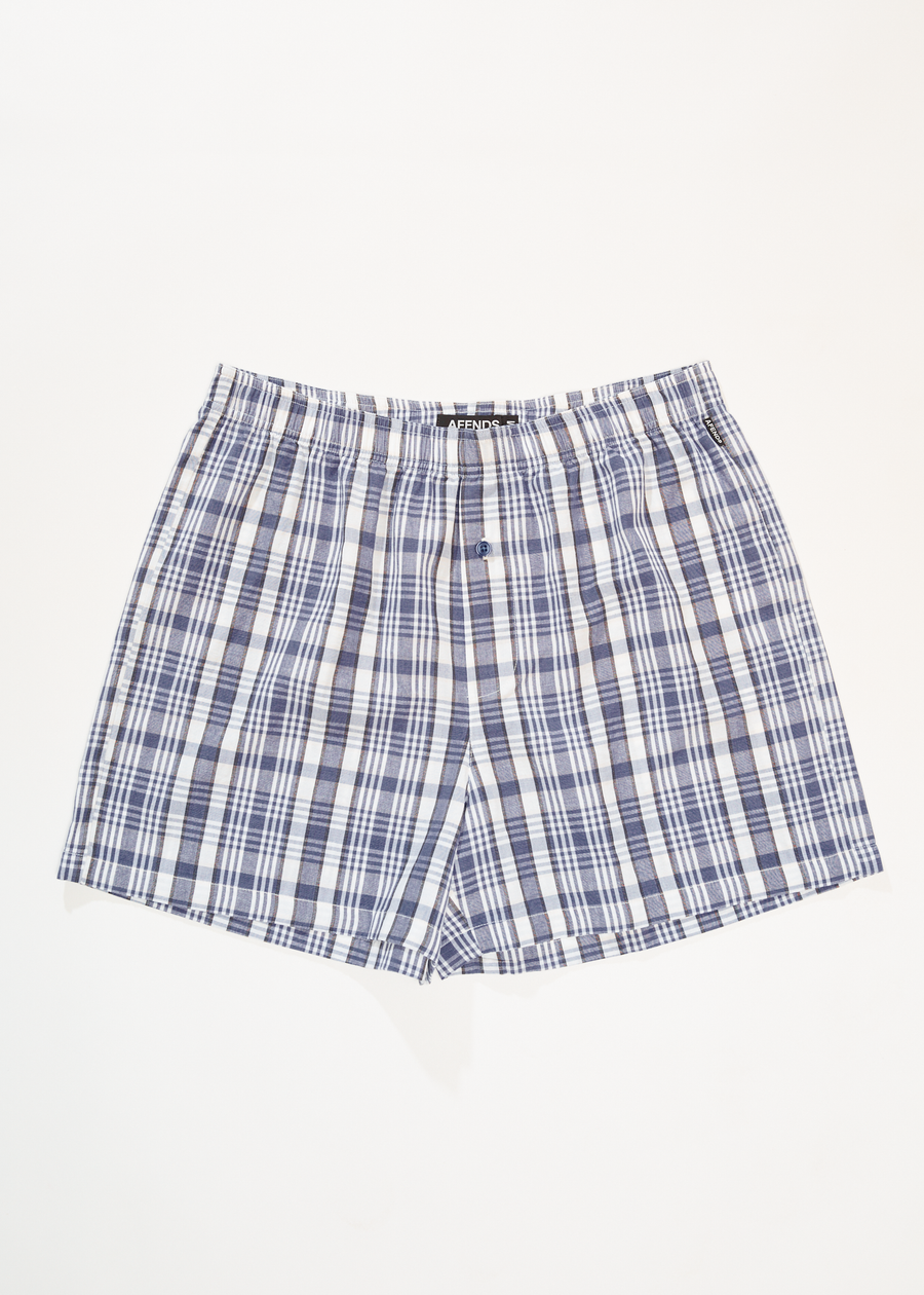 AFENDS Womens Checked Out - Boxer Short - Marlin