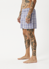 AFENDS Womens Checked Out - Boxer Short - Marlin - Afends womens checked out   boxer short   marlin