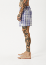 AFENDS Womens Checked Out - Boxer Short - Marlin - Afends womens checked out   boxer short   marlin