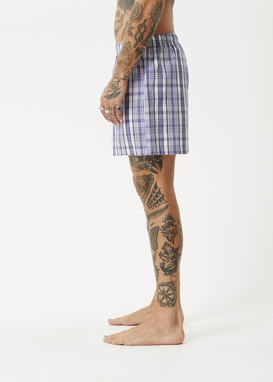 AFENDS Womens Checked Out - Boxer Short - Marlin