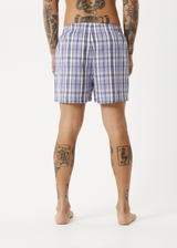 AFENDS Womens Checked Out - Boxer Short - Marlin - Afends womens checked out   boxer short   marlin