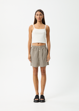 AFENDS Womens Gambet - Boxer Short - Sand - Afends womens gambet   boxer short   sand