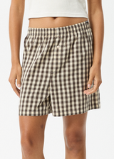 AFENDS Womens Gambet - Boxer Short - Sand - Afends womens gambet   boxer short   sand