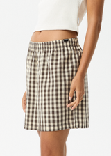 AFENDS Womens Gambet - Boxer Short - Sand - Afends womens gambet   boxer short   sand