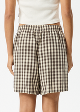AFENDS Womens Gambet - Boxer Short - Sand - Afends womens gambet   boxer short   sand