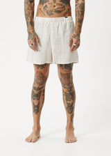 AFENDS Womens Criss Cross - Boxer Short - Taupe - Afends womens criss cross   boxer short   taupe