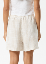 AFENDS Womens Criss Cross - Boxer Short - Taupe - Afends womens criss cross   boxer short   taupe