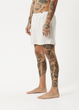 AFENDS Womens Criss Cross - Boxer Short - Taupe - Afends womens criss cross   boxer short   taupe