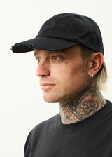 AFENDS Mens Genesis - Six Panel Cap - Stone Black - Afends mens genesis   six panel cap   stone black