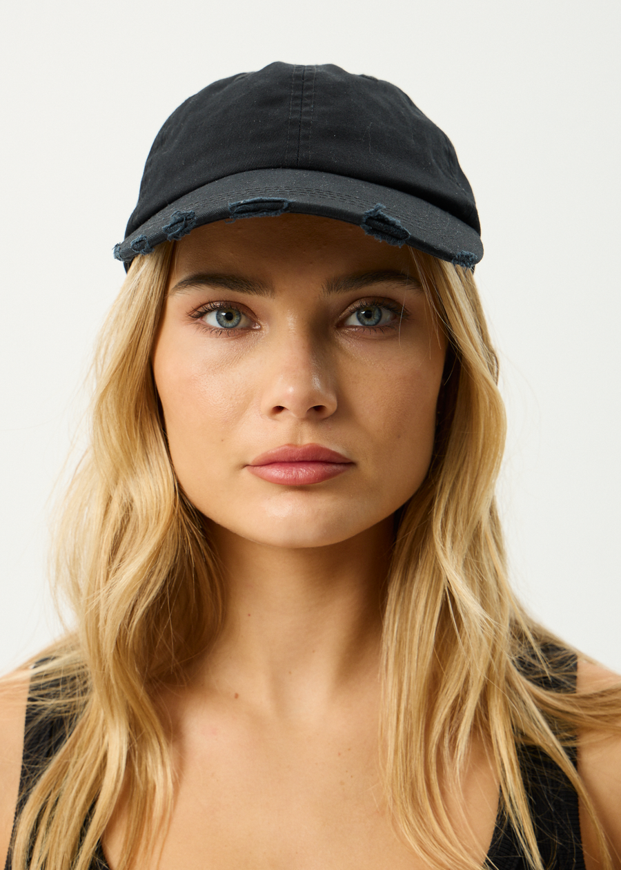 AFENDS Mens Genesis - Six Panel Cap - Stone Black