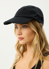 AFENDS Mens Genesis - Six Panel Cap - Stone Black - Afends mens genesis   six panel cap   stone black