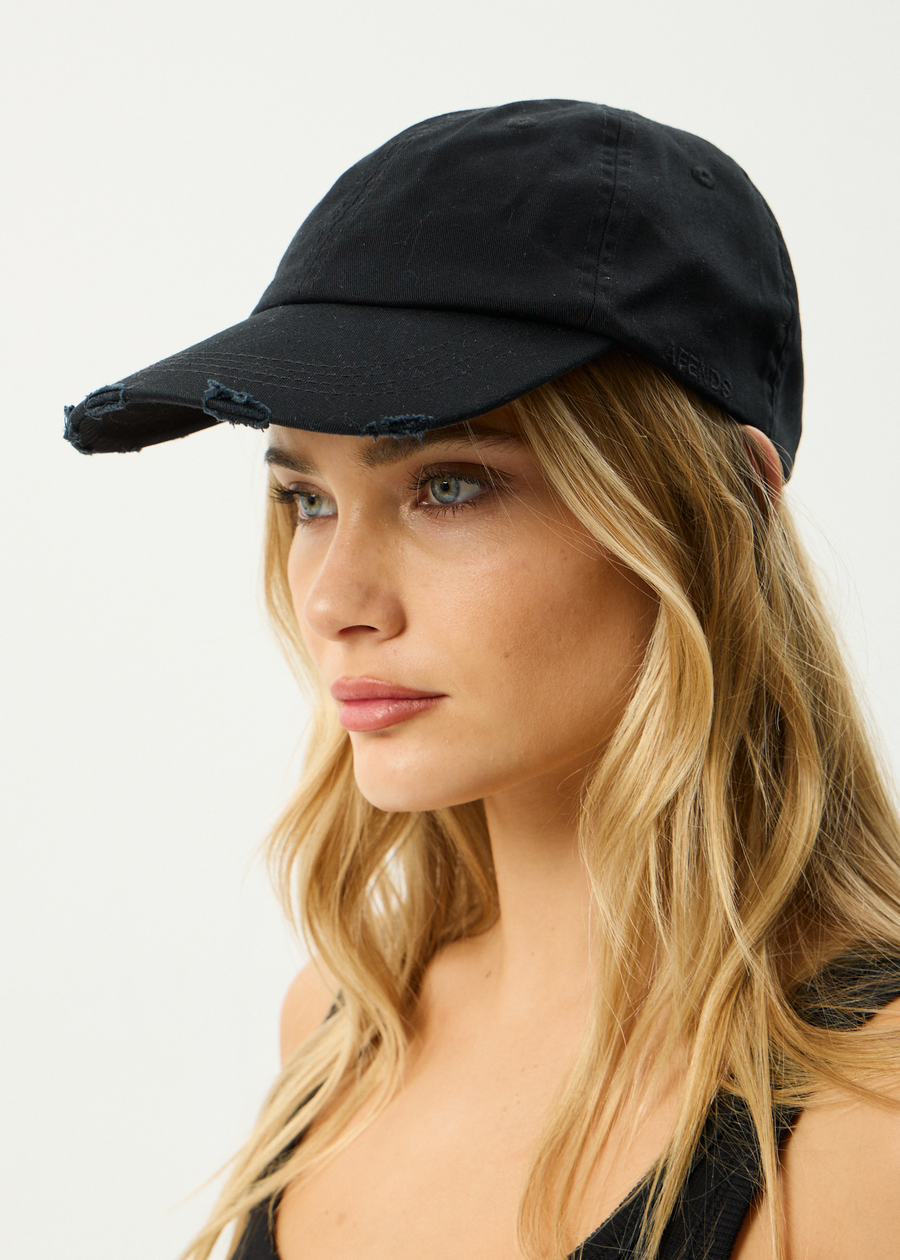 AFENDS Mens Genesis - Six Panel Cap - Stone Black