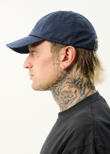 AFENDS Mens Genesis - Six Panel Cap - Washed Deep Sea - Afends mens genesis   six panel cap   washed deep sea