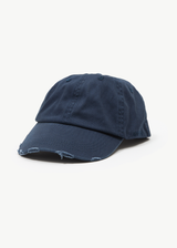 AFENDS Mens Genesis - Six Panel Cap - Washed Deep Sea - Afends mens genesis   six panel cap   washed deep sea