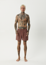 AFENDS Mens Wrecked - Boxer Short - Terra - Afends mens wrecked   boxer short   terra