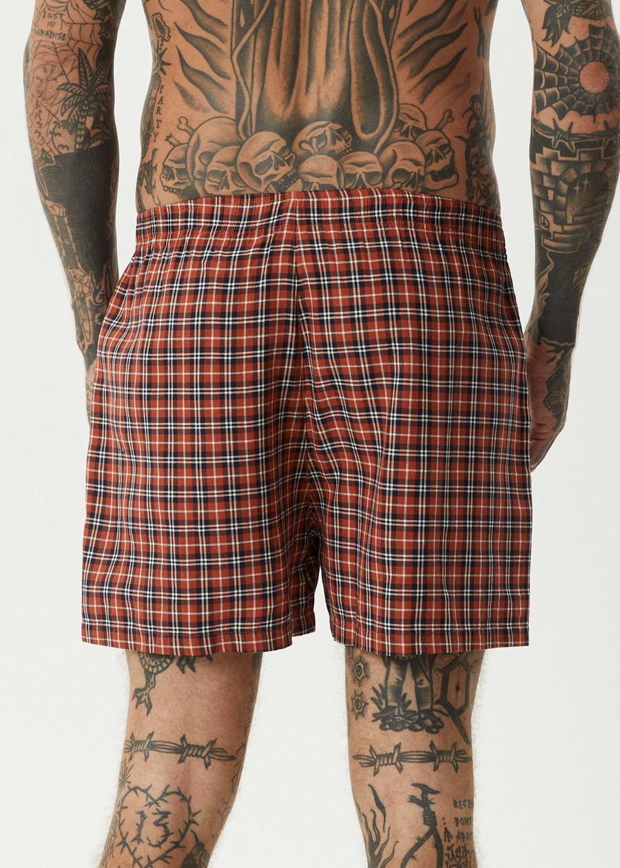 AFENDS Mens Wrecked - Boxer Short - Terra