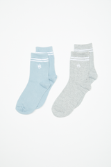 AFENDS Womens Inferno - Socks Two Pack - Ether Blue - Afends womens inferno   socks two pack   ether blue