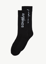 AFENDS Mens Art Two Pack - Socks Two Pack - Black - Afends mens art two pack   socks two pack   black