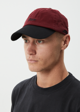 AFENDS Womens Disco - Panelled Cap - Burgundy - Afends womens disco   panelled cap   burgundy